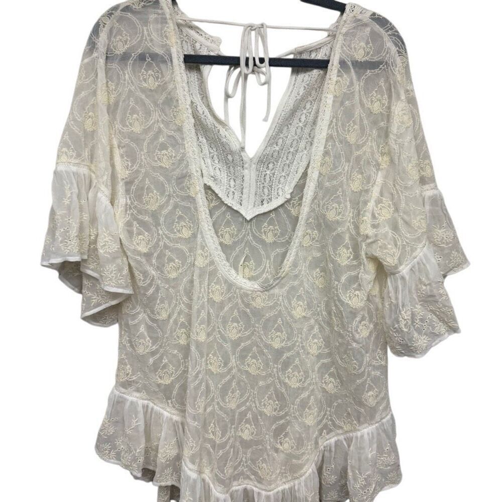 Anthropologie The Deco Tunic Dress in white size small - Picture 3 of 6